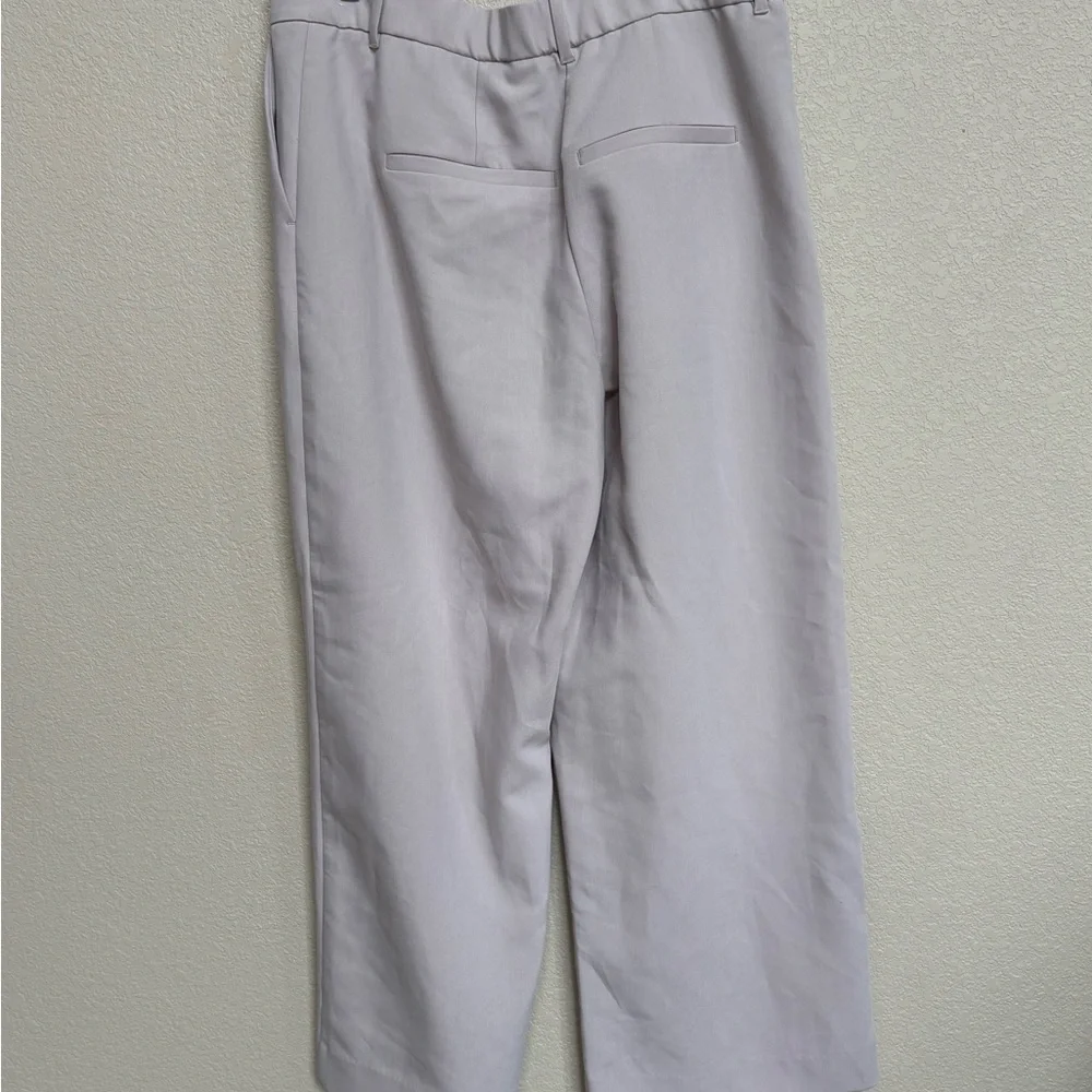 Abercrombie Sloane Tailored Wide Leg Pants 16 Short Light Beige Office High Rise - Picture 5 of 11